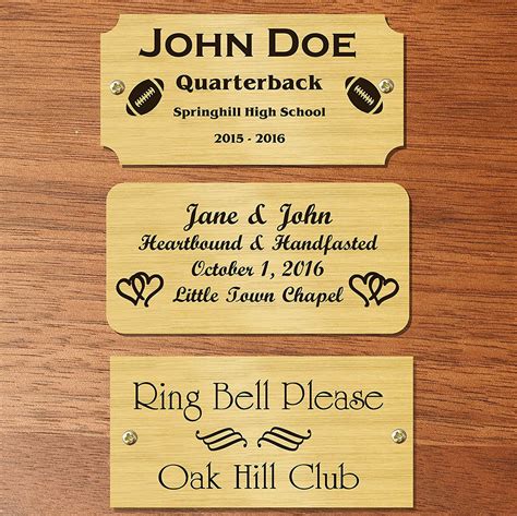 Engraved Name Plates 